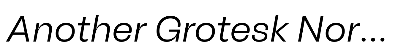 Another Grotesk Normal Italic
